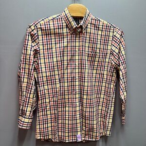Jos. A. Bank Mens Traveler Tattersall Check Button Down Shirt Large Multi-Color